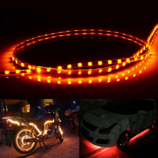 5 PCS 45 LED 3528 SMD Waterproof Flexible Car Strip Light for Car Decoration, DC 12V, Length: 90cm(Yellow Light)