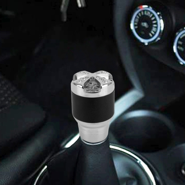 Universal Car Diamond Gear Shift Knob Modified Car Gear Shift Knob Auto Transmission Shift Lever Knob Gear Knobs(Silver)