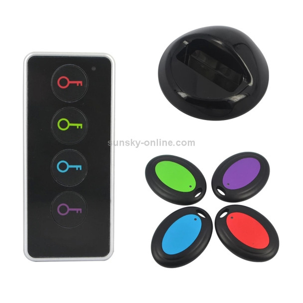 Smart Remote Wireless Key Finder with LED Flashlight, 1 RF Transmitter and 4 Receivers