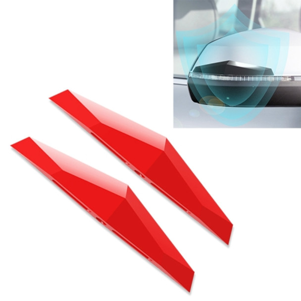2 PCS Universal Car Screaming Bumper Rearview Mirror Anti-collision Strip Protection Guards Plastic Trims Stickers (Red)