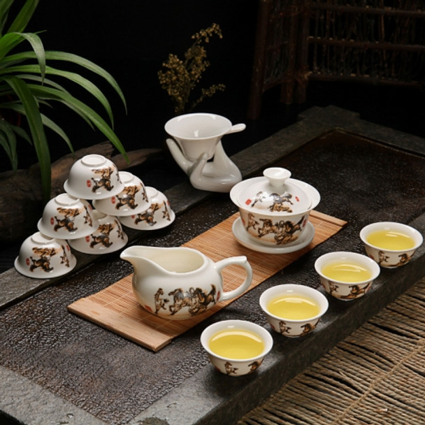 Ceramics Kung Fu Teaware Teapot Teacup Set(Achieve Immediate Victory)