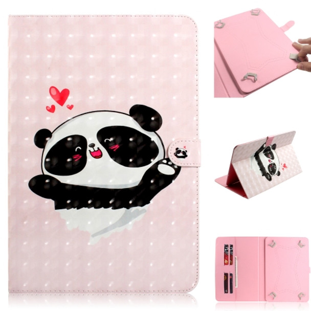 3D Colored Drawing Universal Horizontal Flip Leather Case, with Holder & Card Slot & Wallet for 10 inch Tablet PC(Love Bear)