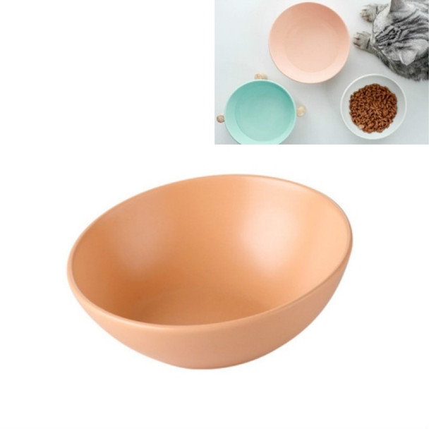 15cm/300ml Cat Dog Food Bowl Pet Ceramic Bowl, Style:Bowl(Orange)