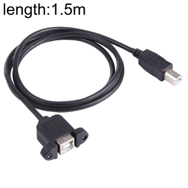 USB BM to BF Printer Extension Cable with Screw Hole, Length: 1.5m
