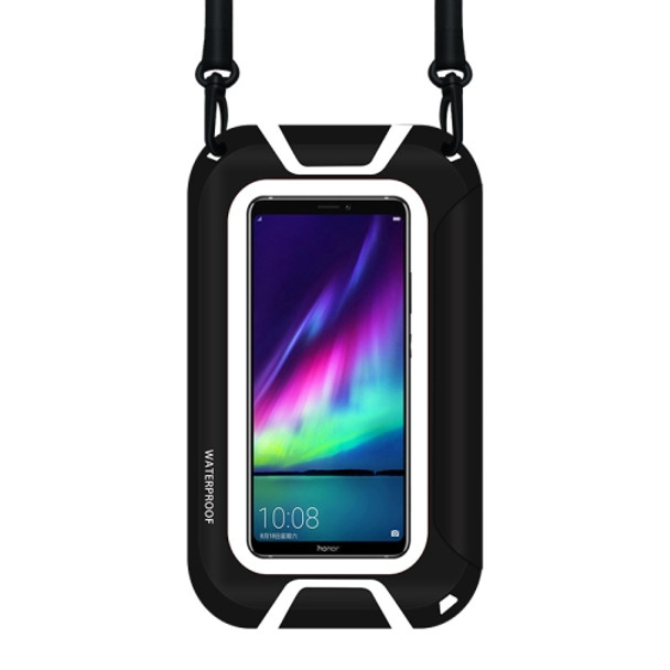 XSFSD-02 TPU Waterproof Mobile Phone Bag Diving Cover Outdoor Transparent Photo Swimming Bag(Black)