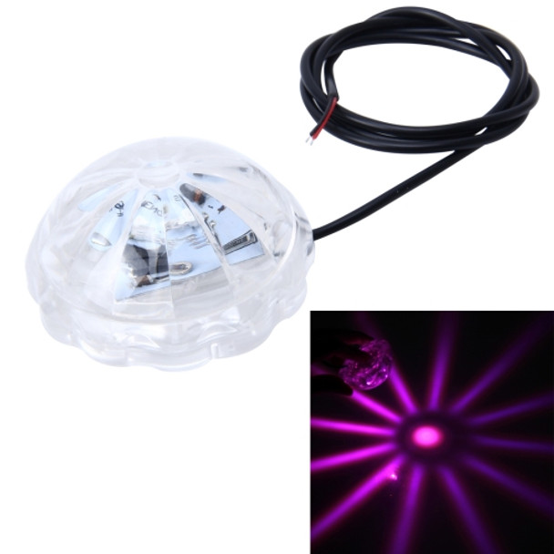 SRF-3089 DC8-80V 5W 300LM  Pink Light Chassis Light For Motorcycle,Wire Length: 76cm
