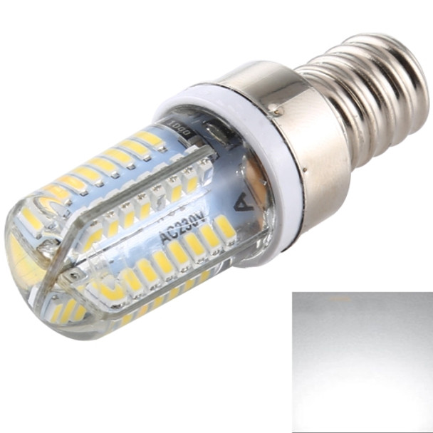 E12 SMD 3014 64 LEDs Dimmable LED Corn Light, AC 220V (White Light)