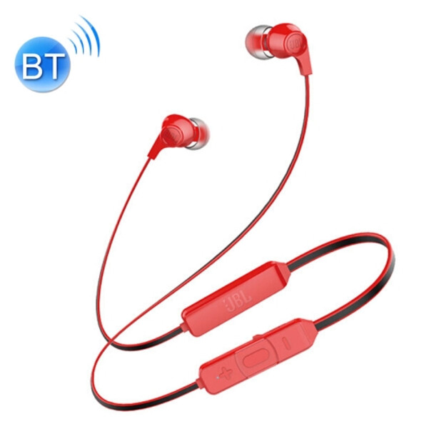 JBL T120BT Bluetooth 4.2 Magnetic Neck-mounted Sport Wireless Bluetooth Earphone with microphone (Red)