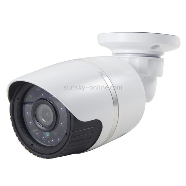 H.264 Wired Infrared Waterproof / Vandalproof IP Camera, 1 / 3 inch 4mm 1.3 Mega Pixels Fixed Lens, Motion Detection / Privacy Mask and 30m IR Night Vision, Support HD 720P (1280 x 720)