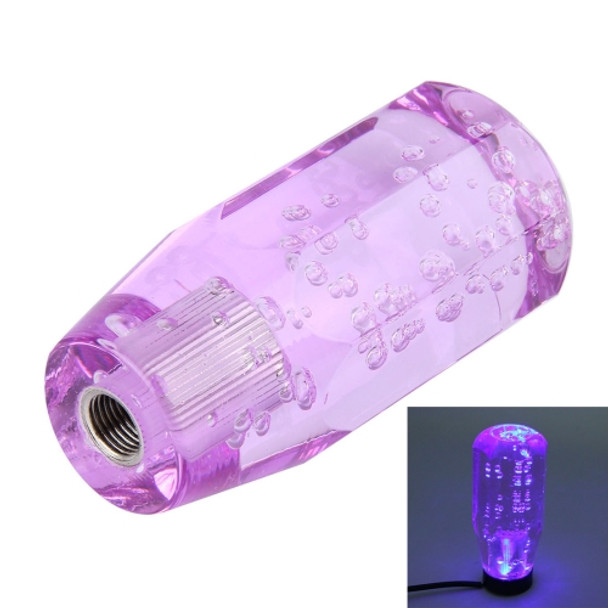 Crystal Car Breathing Racing Dash LED Magic Lamp Gear Head Shift Knob with Base, Size: 10.0 * 4.5 * 3.2 cm(Purple)