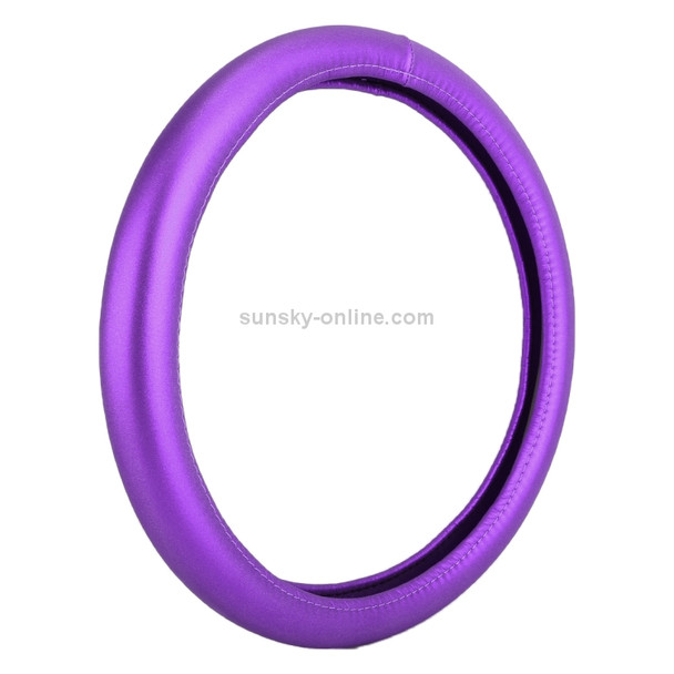 Universal Car Plating Leather Steering Wheel Cover, Diameter: 38cm (Purple)