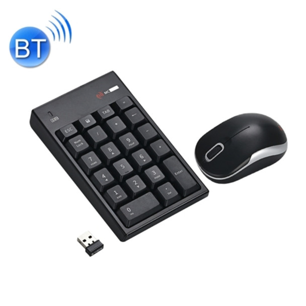MC Saite MC-61CB 2.4GHz Wireless Mouse + 22 Keys Numeric Pan Keyboard with USB Receiver Set for Computer PC Laptop (Black)