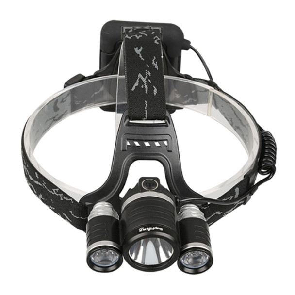SupFire HL33 10W CREE XML-T6 Headband Light, 1040 LM Adjustable Ventilate Three Lights Outdoor LED Headlight with Main Light / Auxiliary Light / Three Lights / Strobe Modes for Fishing / Camping / Hunting(Black)