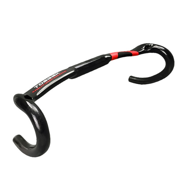 TOSEEK 3T Carbon Fiber Inside Line Bending Handle Road Bike Handlebar, Size: 420mm (Red)