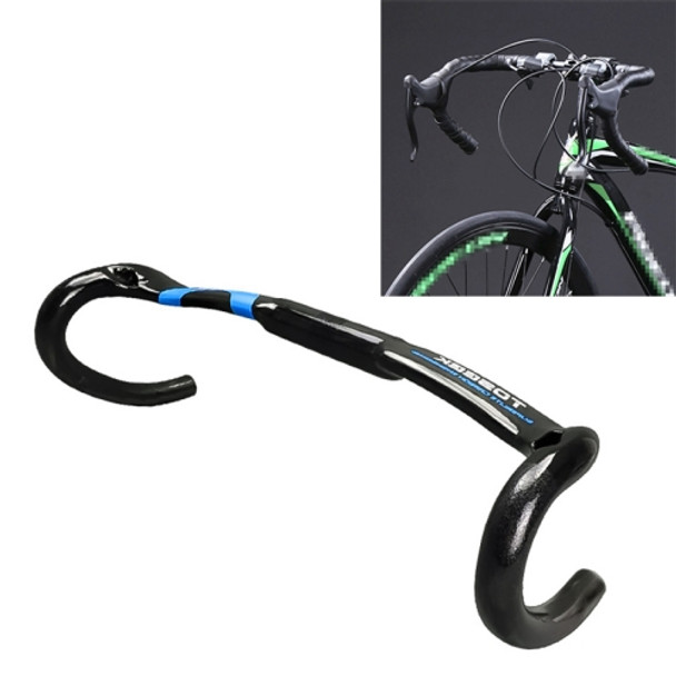 TOSEEK 3T Carbon Fiber Inside Line Bending Handle Road Bike Handlebar, Size: 400mm (Blue)