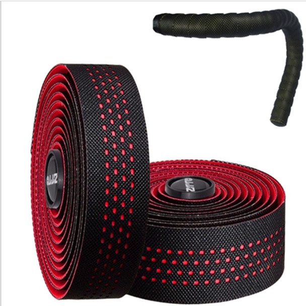 ZTTO Road Bike Handle Bar Tape Non-slip Anti-Vibration PU Leather Breathable Wear-resisting(Red)
