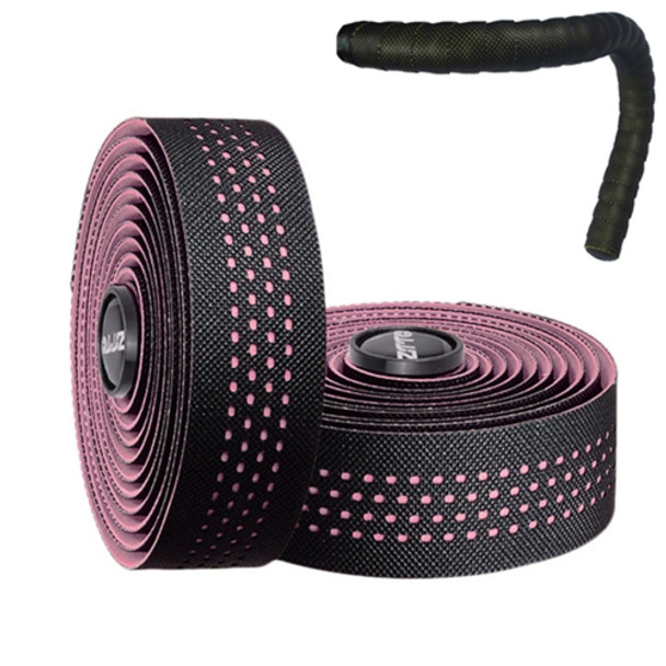 ZTTO Road Bike Handle Bar Tape Non-slip Anti-Vibration PU Leather Breathable Wear-resisting(Pink)