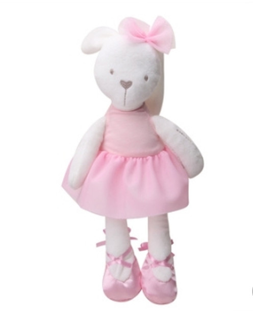 Bunny Plush Toys Soft Stuffed Animal Rabbit Doll Toy for Children Infant Sleeping Mate Baby Appease Toy(Pink)