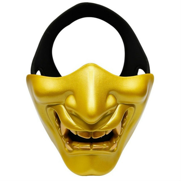 WosporT Halloween Dancing Party Grimace Half Face Mask(Gold)