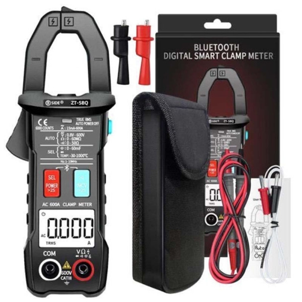 BSIDE  Bluetooth 5.0 6000 Words High Precision Smart AC Clamp Meter, Specification: ZT-5BQ+C3140 Clip