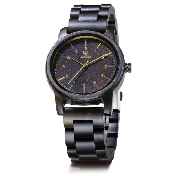 UWOOD UW1007 Wooden Watch Round Digital Dial Quartz Watch(Ebony)