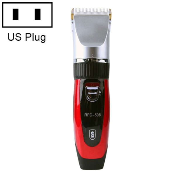 SURKER RFC-508 Ceramic Cutter Head Adult Children Mute Hair Clipper Electric Clipper(US Plug)