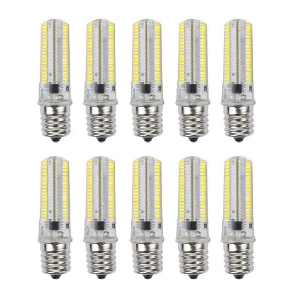 Dimmable E17 7Watts 152LED 3014 SMD 600-700 LM Warm White Cool White Silicone lamp LED Corn Bulbs AC 220-240V AC 110-130V (10PCS) (Color:110V Size:Cold White)