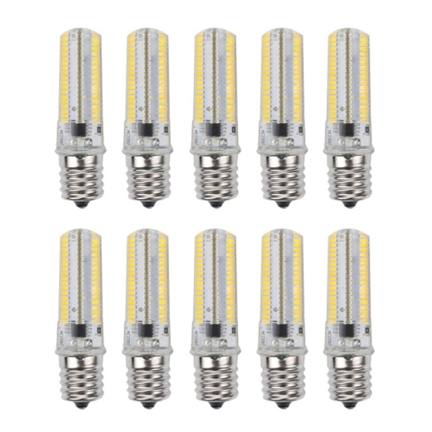 Dimmable E17 7Watts 152LED 3014 SMD 600-700 LM Warm White Cool White Silicone lamp LED Corn Bulbs AC 220-240V AC 110-130V (10PCS) (Color:220V Size:Warm White)