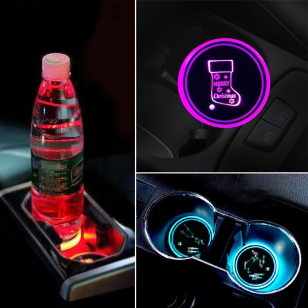 Car AcrylicColorful USB Charger Water Cup Groove LED Atmosphere Light(Socks)