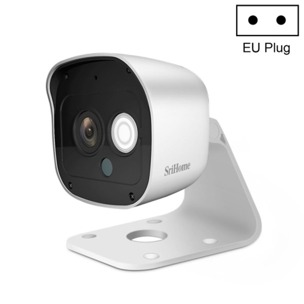 SriHome SH029 3.0 Million Pixels 1296P HD AI Camera, Support Two Way Talk / Motion Detection / Humanoid Detection / Night Vision / TF Card, EU Plug