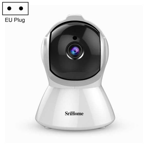 SriHome SH025 2.0 Million Pixels 1080P HD AI Auto-tracking IP Camera, Support Two Way Audio / Motion Tracking / Humanoid Detection / Night Vision / TF Card, EU Plug
