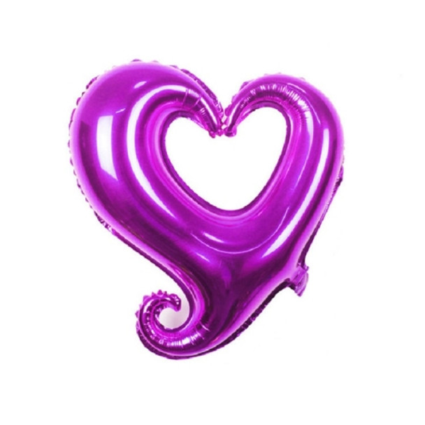 50 PCS Hollow Aluminum Heart Balloons for Wedding Party Decoration, Specification:18inch Heart Shaped(Rose Red)