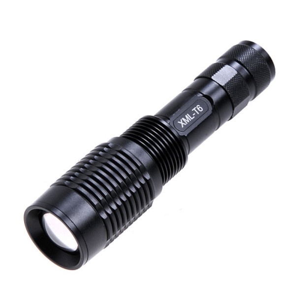 KX-F201 CREE XM-L T6 1000LM 3-Mode White Light Zoom Flashlight(Black)