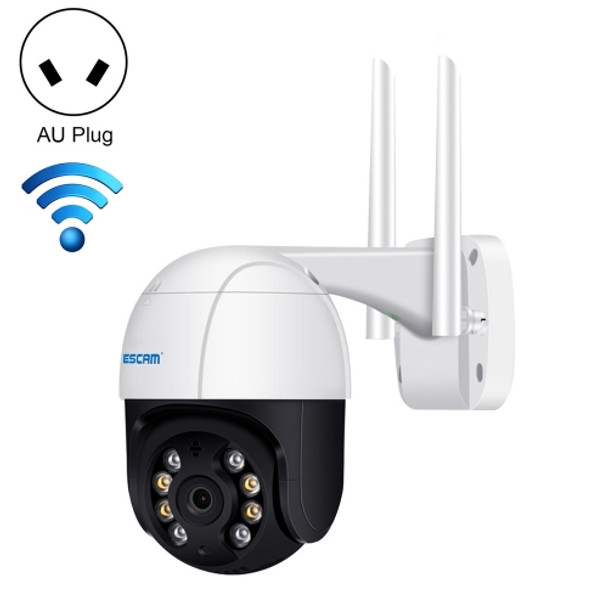 ESCAM QF218 1080P Pan / Tilt AI Humanoid Detection IP66 Waterproof WiFi IP Camera, Support ONVIF / Night Vision / TF Card / Two-way Audio, AU Plug