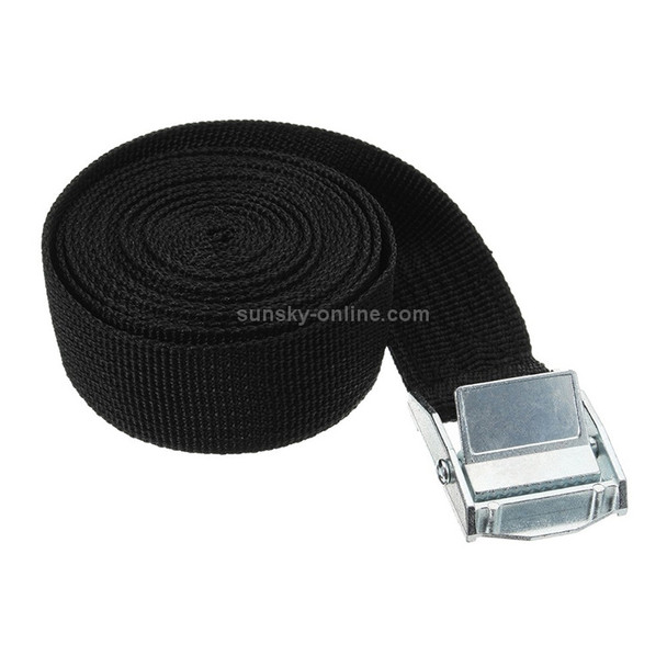 Car Tension Rope Luggage Strap Belt Auto Car Boat Fixed Strap with Alloy Buckle,Random Color Delivery, Size: 25mm x 4m