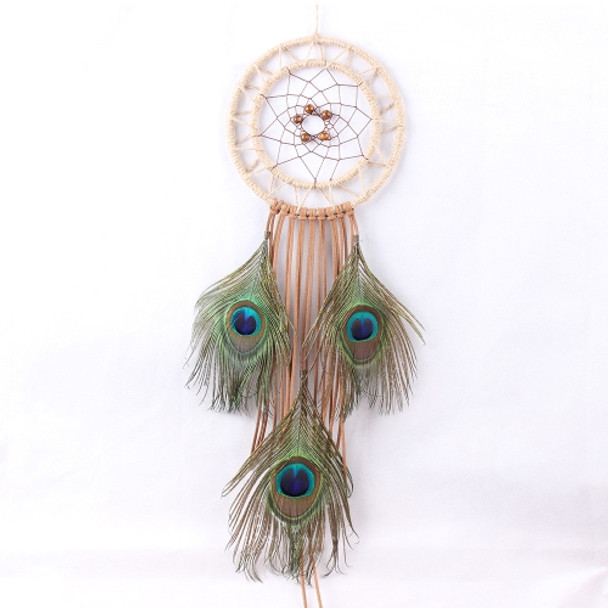 Creative Hand-woven Crafts Concentric Peacock Dream Catcher Home Car Wall Hanging Decoration