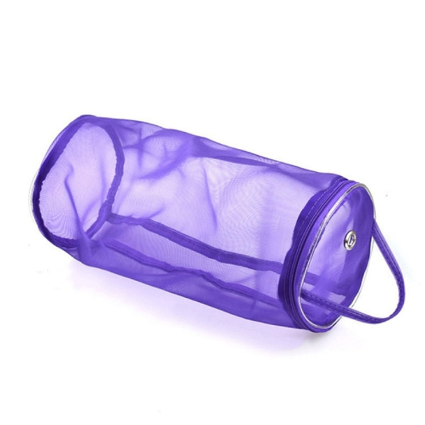 Mesh Bag DIY Hand Weaving Tools Yarn Storage Knitting Bag Organizer Hollow Yarn Bag(Big Purple)