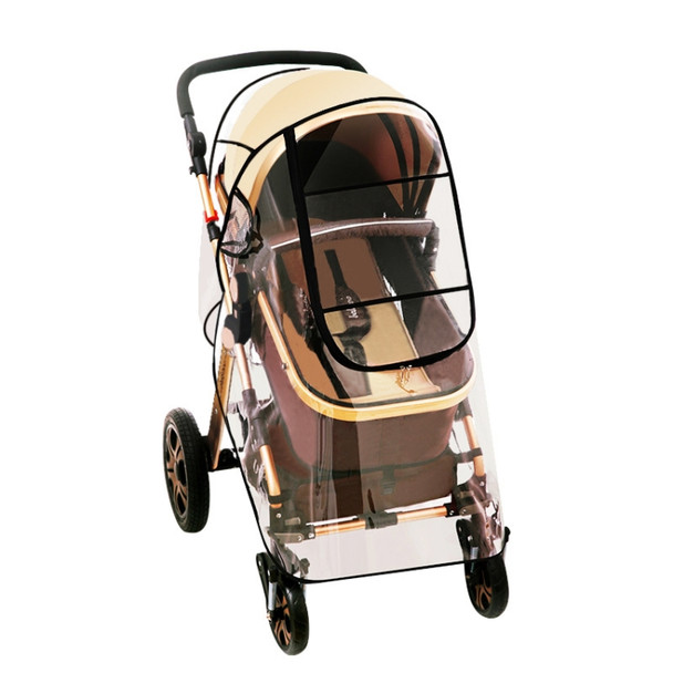 Adjustable Transparent Cover For Golf Carts, Baby Strollers And Wheelchairs To Provide Protection From Rain, Wind, and Mist, even mosquito(Transparent food grade U mode cover with shiled)