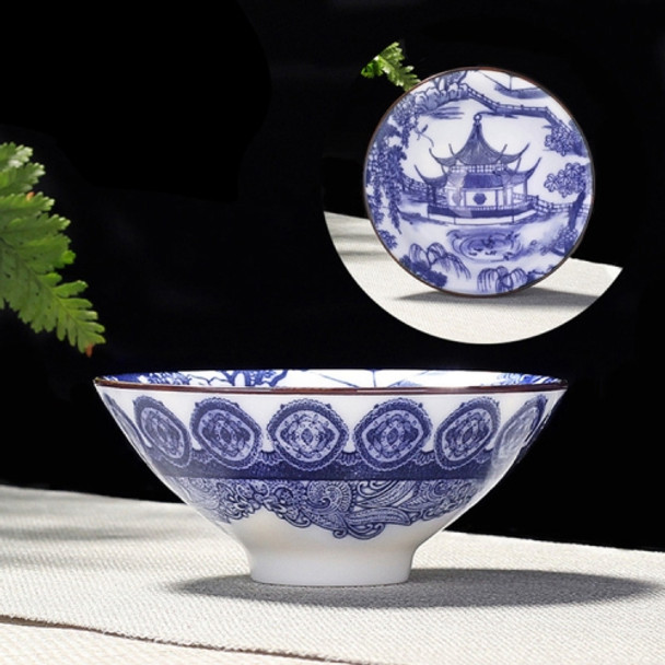 Household Hand-painted Ceramics Kung Fu Tea Set Teacup Tea Bowl, Size:Small(Pavilions Attics)