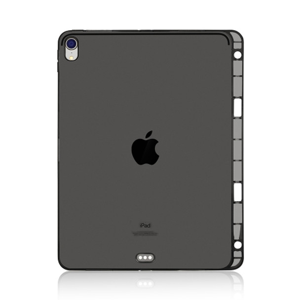 Highly Transparent TPU Soft Protective Case for iPad Pro 11 inch (2018), with Pen Slot (Black)