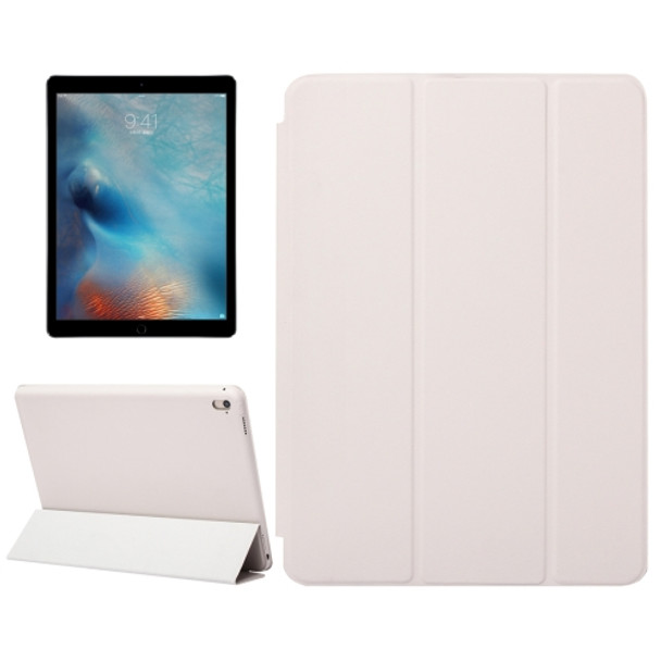 Horizontal Flip Solid Color Leather Case with Three-folding Holder & Wake-up / Sleep Function for iPad Pro 9.7 inch(White)