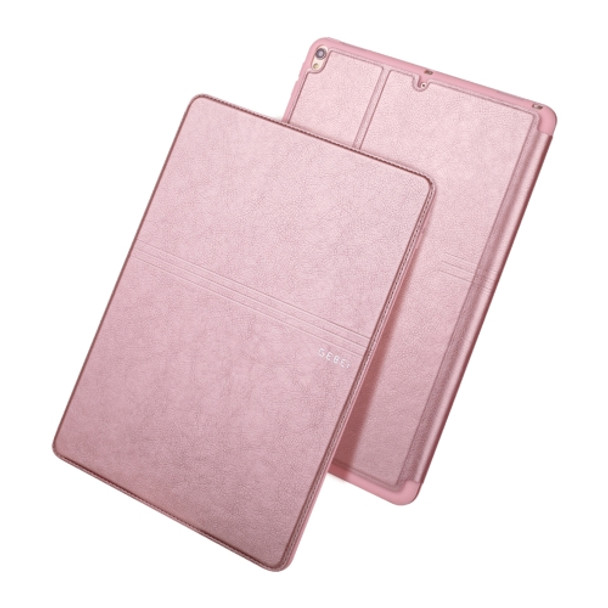 For iPad Pro 10.5 inch GEBEI Full Coverage Horizontal Flip Protective Case with Holder & Card Slots(Rose Gold)