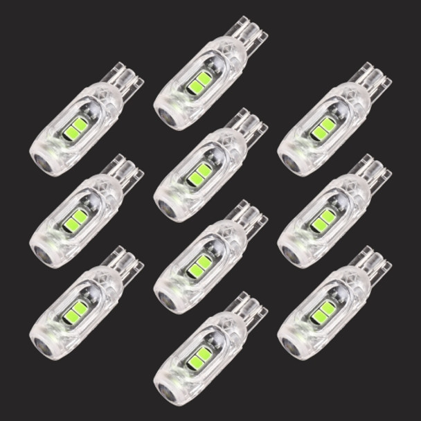 10 PCS T10 DC12V / 1W Car Clearance Light 5LEDs SMD-3030 Lamp Beads (Green Light)