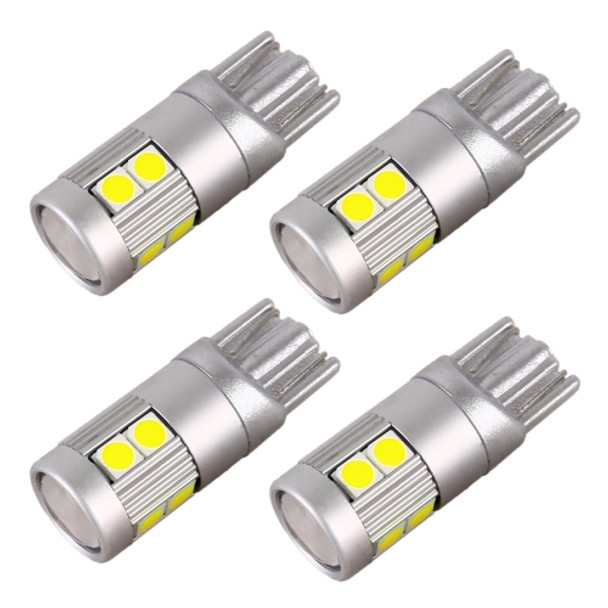 4 PCS T10 DC12V / 2W Car Clearance Light 9LEDs SMD-3030 Lamp Beads (White Light)