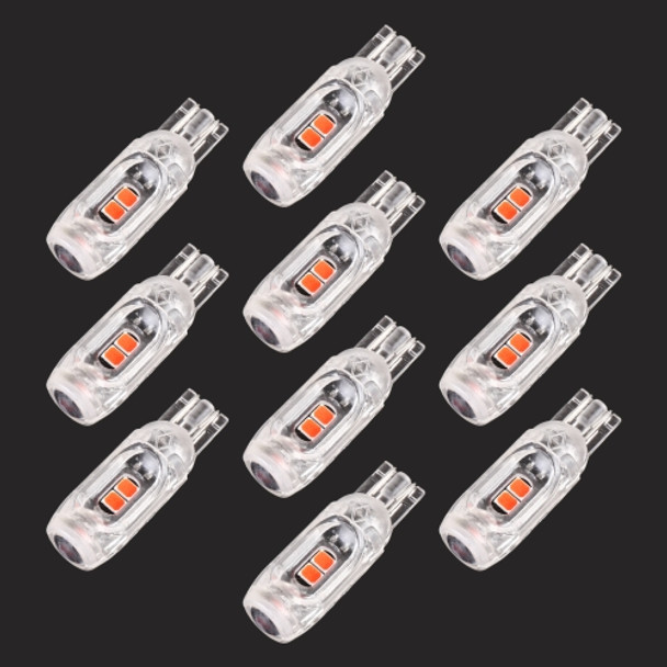 10 PCS T10 DC12V / 1W Car Clearance Light 5LEDs SMD-3030 Lamp Beads (Red Light)