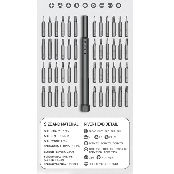 24 in 1 S2 Precision Screwdriver Set (Grey)