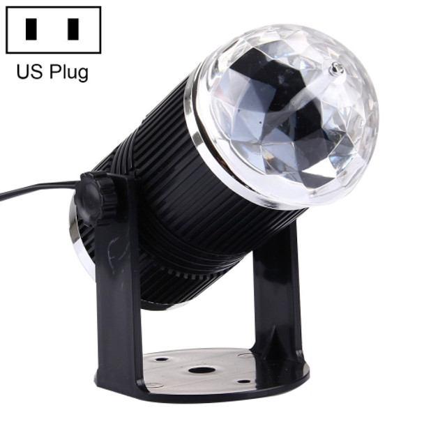 3W Mini Rotating Magic Ball LED Stage Light , US Plug