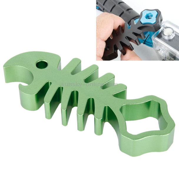 TMC Fishbone Style Aluminium Tighten Wrench Nut Spanner Thumb Screw Tool for GoPro HERO6 /5 /5 Session /4 Session /4 /3+ /3 /2 /1(Green)