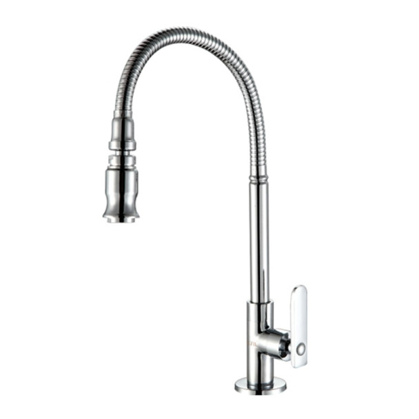 Kitchen Single Cold Universal Folding Deformation Vertical Single Hole Rotatable Faucet