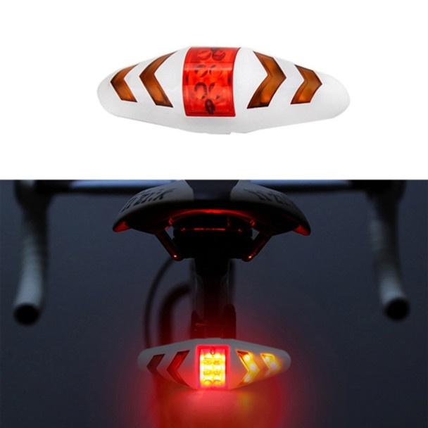 Bicycle Tail Light Intelligent Wireless Remote Control Turn Signal Warning Light, Battery Models(White)